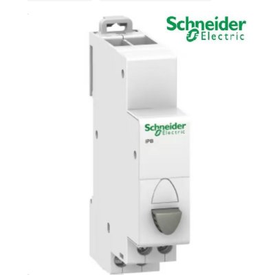 SCHNEIDER ELECTRIC Bouton-poussoir simple gris - 1 NO - 20 A - 230 VCA - Acti9 - iPB