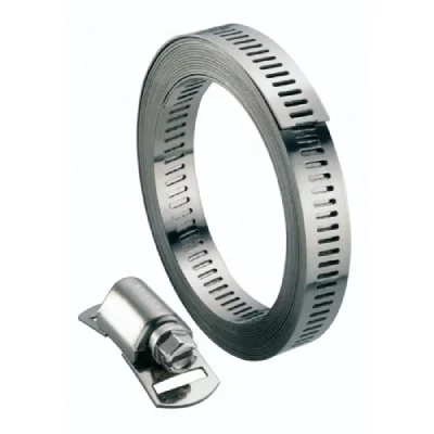 BOUTTE Boutt&eacute; BSF8 Kit Collier Acier Largeur 8mm Longueur 3m 8 tetes, Argent