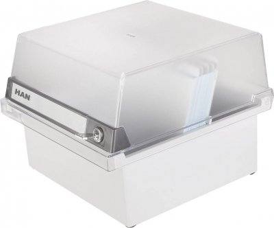 HAN Box de rangement pour fiches Gris/Blanc  DIN A5