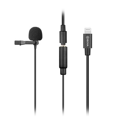 BOYA  by-M2 Lavalier Microphone Compatible iOS Noir