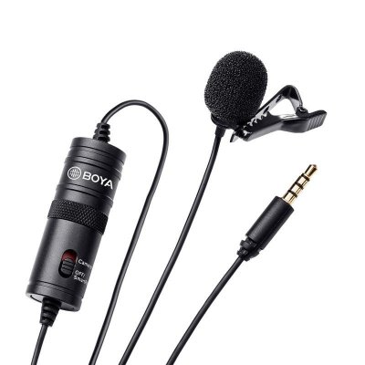 BOYA  M1DM Double microphone lavalier - Sortie TRRS - C&acirc;ble 4 m