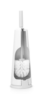 BRABANTIA  414664 Porte-Goupillon avec Brosse Blanc, 20 x 8 x 6 cm