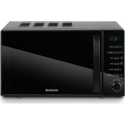 BRABANTIA  BBEK1145DG Combi-Micro-ondes - Fonction gril - 700 Watt - 13 programmes de cuisson - Noir