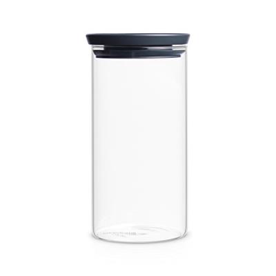 BRABANTIA  Bocal en verre empilable, 1.1 litre - Dark grey