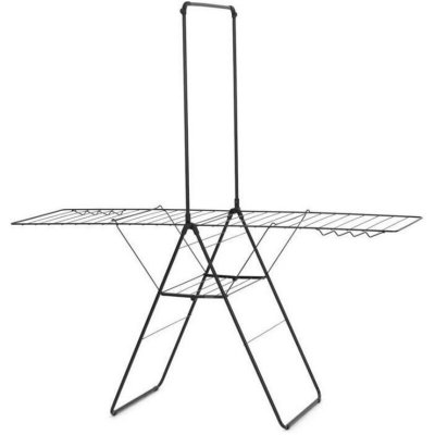 BRABANTIA  HangOn Droogrek - 25 meter - met Stang - Matt Black (403521)