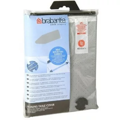 BRABANTIA  Housse pour table &agrave; repasser - 124 x 38 cm - Gris m&eacute;tallis&eacute;