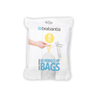 BRABANTIA  Lot de 60 sacs poubelle distributeur PerfectFit - 3L