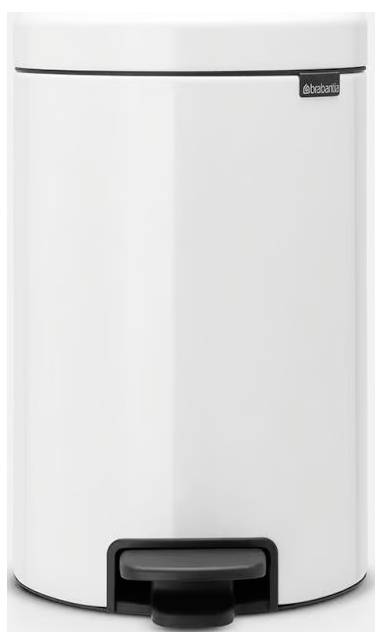 BRABANTIA  Poubelle 12 L Blanche - New Icon