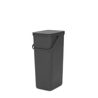 BRABANTIA  Poubelle de tri Sort & Go, 40 L - Gris