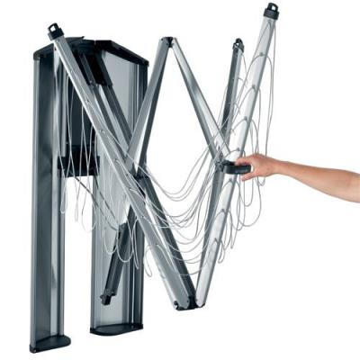 BRABANTIA  S&eacute;choir Wallfix - 24 m - Gris m&eacute;tallique