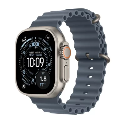 APPLE Bracelet 49 mm Oc&eacute;an bleu maritime naturel