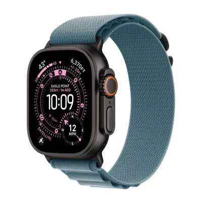 APPLE Bracelet 49 mm - Small Alpine bleu clair - Noir