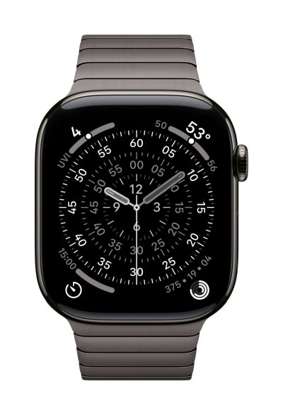 APPLE Bracelet &agrave; maillons en ardoise de 46 mm