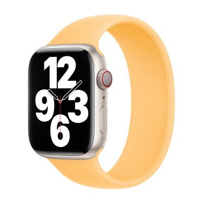 APPLE Bracelet Boucle unique en Silicone  Watch  38/40/41/42 mm - Taille 2 - Sunglow