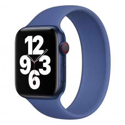 APPLE Bracelet Boucle unique en Silicone  Watch  38/40/41/42 mm - Taille 3 - Toma Blue