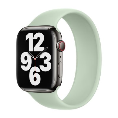 APPLE Bracelet Boucle unique en Silicone  Watch  38/40/41/42 mm - Taille 5 - Mineral Green