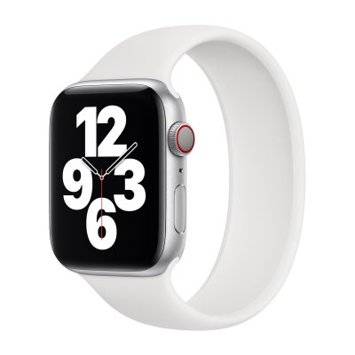 APPLE Bracelet Boucle unique en Silicone  Watch 38/40/41/42 mm - Taille 6 - White
