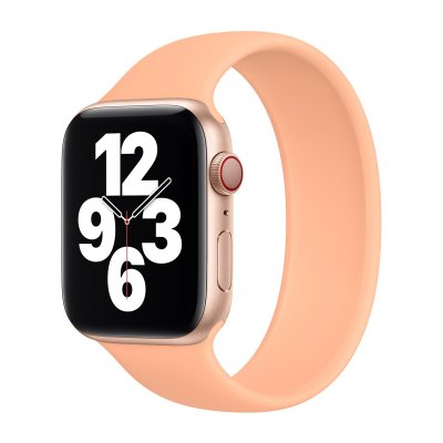 APPLE Bracelet Boucle unique en Silicone  Watch 38/40/41/42 mm - Taille 8 - Cantaloupe