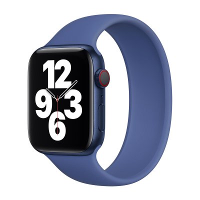 APPLE Bracelet Boucle unique en Silicone  Watch  38/40/41/42 mm - Taille 8 - Toma Blue