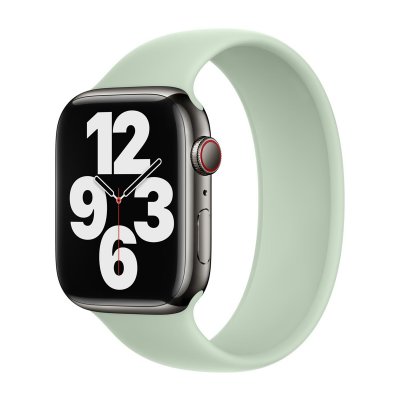APPLE Bracelet Boucle unique en Silicone  Watch  38/40/41/42 mm - Taille 9 - Mineral Green