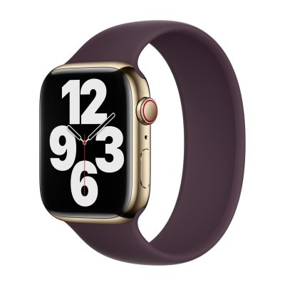 APPLE Bracelet Boucle unique en Silicone  Watch  44/45/46/49 mm - Taille 10 - Dark Cherry