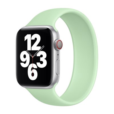 APPLE Bracelet Boucle unique en Silicone  Watch 44/45/46/49 mm - Taille 11 - Pistachio