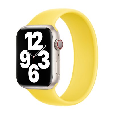 APPLE Bracelet Boucle unique en Silicone  Watch  44/45/46/49 mm - Taille 12 - Canary Yellow