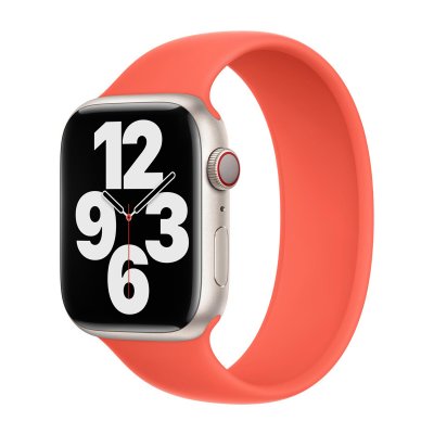 APPLE Bracelet Boucle unique en Silicone  Watch 44/45/46/49 mm - Taille 12 - Nectarine