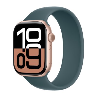 APPLE Bracelet Boucle unique en Silicone  Watch 44/45/46/49 mm - Taille 5 - Lake Green