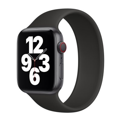 APPLE Bracelet Boucle unique en Silicone  Watch  44/45/46/49 mm - Taille 5 - Noir