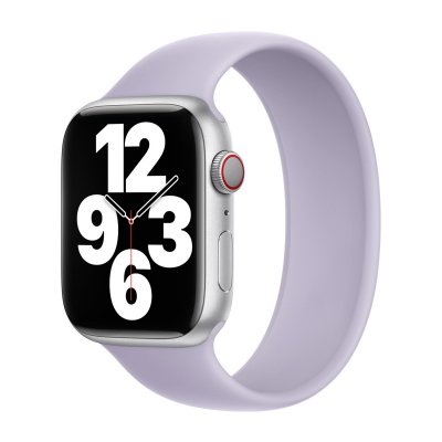 APPLE Bracelet Boucle unique en Silicone  Watch 44/45/46/49 mm - Taille 8 - Purple Fog