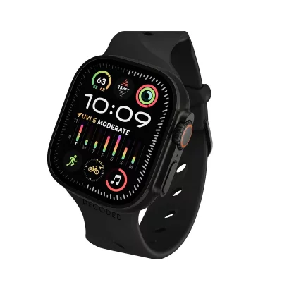 DECODED Bracelet en Silicone Ares Splice pour Watch 44 &agrave; 49mm  Noir