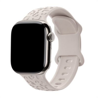 IMOSHION Bracelet en silicone imprim&eacute; l&eacute;opard pour Watch 38/40/41/42 mm - Lumi&egrave;re stellaire