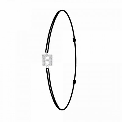 ATHEME Bracelet Femme Ath&egrave;me - BS082-SB049-H Tissu Argent
