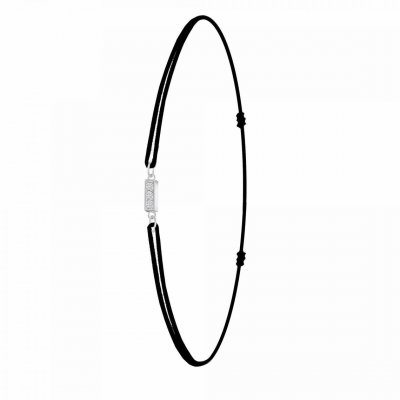 ATHEME Bracelet Femme Ath&egrave;me - BS082-SB049-I Tissu Argent
