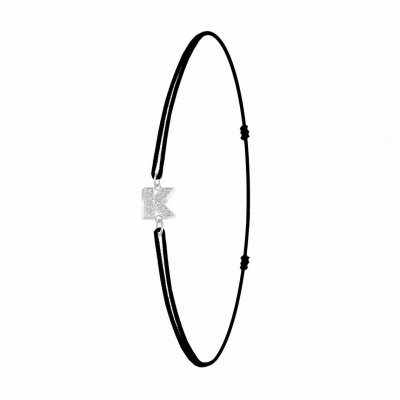 ATHEME Bracelet Femme Ath&egrave;me - BS082-SB049-K Tissu Argent