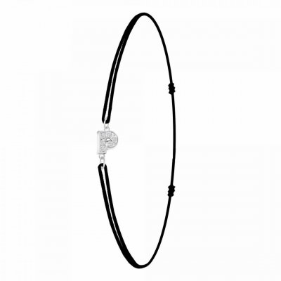 ATHEME Bracelet Femme Ath&egrave;me - BS082-SB049-P Tissu Argent