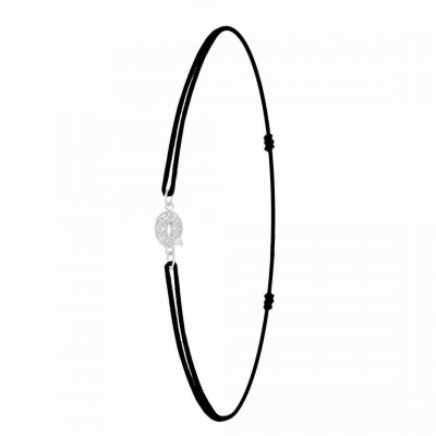 ATHEME Bracelet Femme Ath&egrave;me - BS082-SB049-Q Tissu Argent