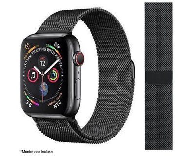  Bracelet IBROZ Apple Watch 42/44/45mm Maille noir Multicolore Ibroz