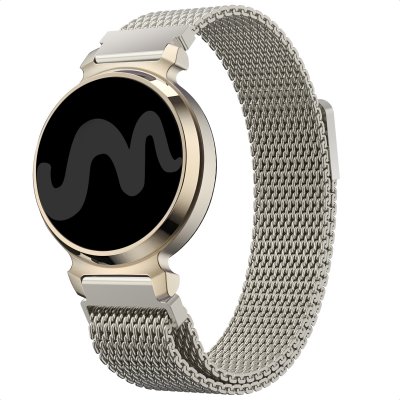 IMOSHION Bracelet magn&eacute;tique milanais pour Garmin Lily 2 - Acier inoxydable Lumi&egrave;re stellaire