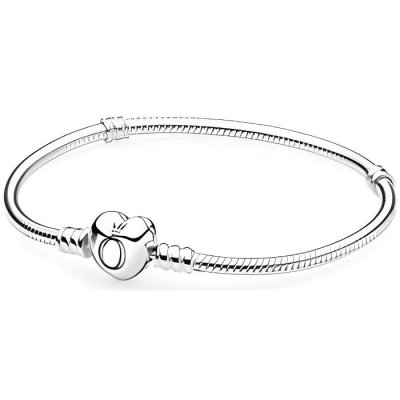 PANDORA Bracelet Maille Serpent Fermoir C&acute;ur  Moments
