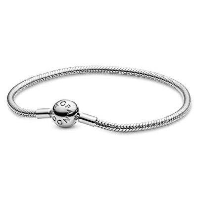 PANDORA Bracelet Maille Serpent Fermoir Pav&eacute; Scintillant  Moments