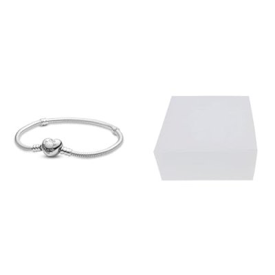 PANDORA Bracelet  Moments Maille Serpent Fermoir C&acute;ur