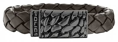 POLICE Bracelet  PJ25729BLC02S - Bracelet Ecailles Marron Homme