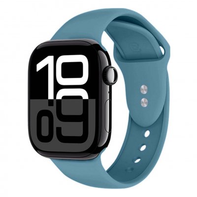GENERIQUE Bracelet pour Watch 38 / 40 / 41 / 42mm en Silicone Liquide Crong Bleu marine