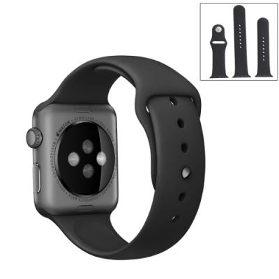 GENERIQUE Bracelet Silicone Noir pour Apple Watch Sport 38mm