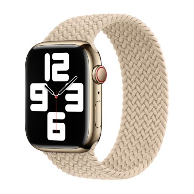APPLE Bracelet Solo tress&eacute;  Watch  38/40/41/42 mm - Taille 3 - Beige