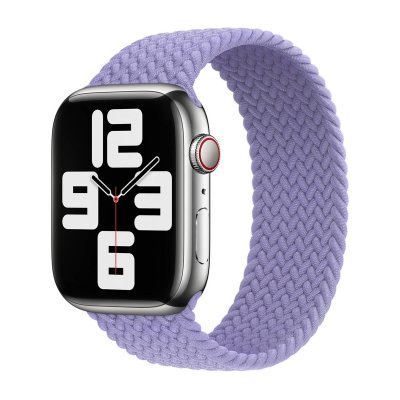 APPLE Bracelet Solo tress&eacute;  Watch  38/40/41/42 mm - Taille 4 - Lavender