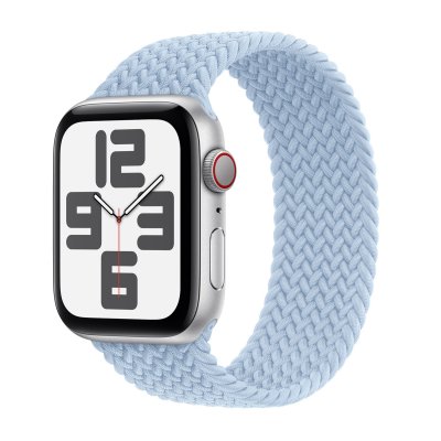 APPLE Bracelet Solo tress&eacute;  Watch  38/40/41/42 mm - Taille 7 - Light Blue