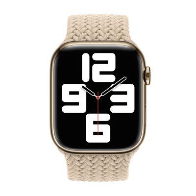 APPLE Bracelet Solo tress&eacute;  Watch  44/45/46/49 mm - Taille 11 - Beige